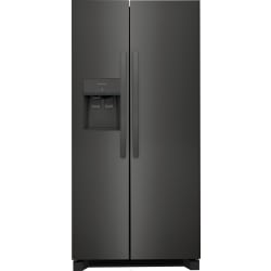 33 Inch Freestanding Side by Side Refrigerator - 22.2 Cu. Ft. Side-By-Side Refrigerator in Black Stainless Steel view