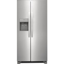 33 Inch Freestanding Side by Side Refrigerator  - 22.2 Cu. Ft. Side-By-Side Refrigerator in Stainless Steel view