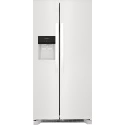 33 Inch Freestanding Side by Side Refrigerator  - 22.2 Cu. Ft. Side-By-Side Refrigerator in White view