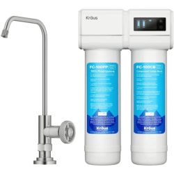 Purita™ 2-Stage Under-Sink Filtration System - 2-Stage Under-Sink Filtration System with Urbix™ Single Handle Drinking Water Filter Faucet in Spot-Free Stainless Steel view