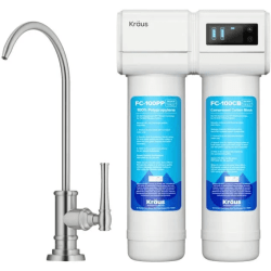2-Stage Under-Sink Filtration System - 2-Stage Under-Sink Filtration System with Allyn™ Single Handle Drinking Water Filter Faucet in Spot-Free Stainless Steel view