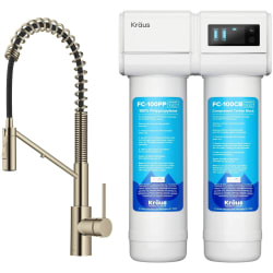 KRAUS® Purita™ 2-Stage Under-Sink Filtration System  - KRAUS® Purita™ 2-Stage Under-Sink Filtration System with 2-in-1 Single Handle Drinking Water Filter Kitchen Faucet view