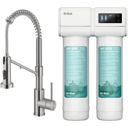 2-in-1 Commercial Style Pull-Down Single Handle Water Filter Kitchen Faucet  - 2-in-1 Commercial Style Pull-Down Single Handle Water Filter Kitchen Faucet with 2-Stage Under-Sink Filtration System view