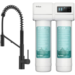 2-in-1 Commercial Style Pull-Down Single Handle Water Filter Kitchen Faucet  - 2-in-1 Commercial Style Pull-Down Single Handle Water Filter Kitchen Faucet with 2-Stage Under-Sink Filtration System view