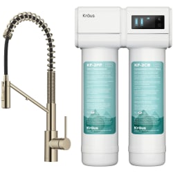2-in-1 Commercial Style Pull-Down Single Handle Water Filter Kitchen Faucet  - 2-in-1 Commercial Style Pull-Down Single Handle Water Filter Kitchen Faucet with 2-Stage Under-Sink Filtration System view