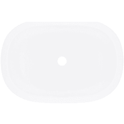 13 Inch Oval Undermount Bathroom Sink  - 13 Inch Oval Undermount Bathroom Sink with Drain Hole Center view