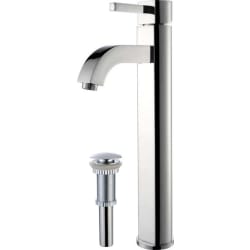 Ramus Single Lever Vessel Faucet - Single Handle Vessel Bathroom Faucet with Pop-Up Drain in Chrome view