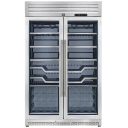 Abruzzo 48 Inch Dual Zone Wine Cellar  - Abruzzo 48-Inch Dual Zone Wine Cellar, 102 Bottles, 24 cu. ft., Clear Acrylic Holders & Stainless Trim Shelves view