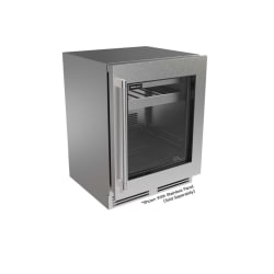 24 Inch Panel Ready ADA Undercounter Beverage Center  - 24 Inch ADA Beverage Center Glass Door view