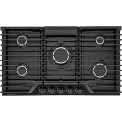 36 Inch Gas Cooktop - 36 Inch Gas Cooktop Five Burner Cooktop view