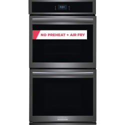 27 Inch Double Electric Wall Oven - Black Stainless Steel Front view