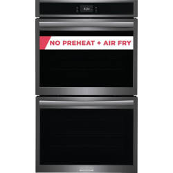 30 Inch Double Electric Wall Oven - Black Stainless Steel Front view