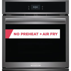 27 Inch Single Electric Wall Oven - Black Stainless Steel Front view
