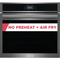 30 Inch Single Electric Wall Oven - Black Stainless Steel Front view