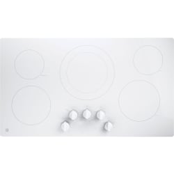36 Inch Electric Cooktop - GE Electric Cooktop in White view