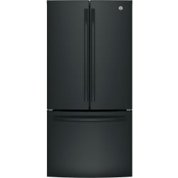 33 Inch French Door Refrigerator - Black Front View view