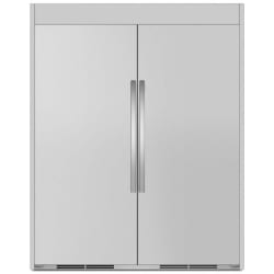 Side-by-Side Column Set with 33 Inch Refrigerator and 33 Inch Freezer in Stainless Steel - Column Set view