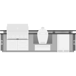 12 Ft. Outdoor Living Suite  - 12 Ft. Outdoor Living Suite with Egg Shaped Smoker/Grill and Bar - (appliances sold separately) view