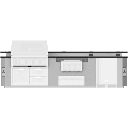 12 Ft. Outdoor Living Suite  - 12 Ft. Outdoor Living Suite with Power Burner and Bar (Custom Countertop) view