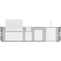 12 Ft. Outdoor Living Suite  - 12 Ft. Outdoor Living Suites with Side Burner and Beer Dispenser view