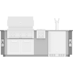 8 Ft. Outdoor Living Suite  - 8 Ft. Outdoor Living Suite with Side Burner and Beer Dispenser view