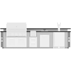 12 Ft. Outdoor Living Suite  - 12 Ft. Outdoor Living Suite with Side Burner, Beer Dispenser and Bar view