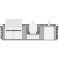 12 Ft. Outdoor Living Suite  - 12 Ft.Outdoor Living Suite with Egg Shaped Smoker/Grill, Beer Dispenser and Bar view