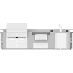 12 Ft. Outdoor Living Suite  - 12 Ft. Outdoor Living Suite with Power Burner, Beer Dispenser and Bar view