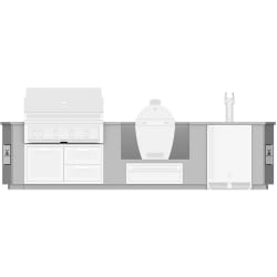 12 Ft. Outdoor Living Suite  - 12 Ft. Outdoor Living Suite with Egg Shaped Smoker/Grill and Beer Dispenser view