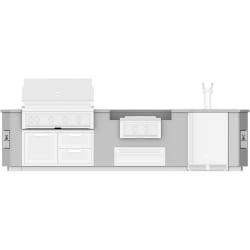 12 Ft. Outdoor Living Suite  - 12 Ft. Outdoor Living Suite with Power Burner and Beer Dispenser view