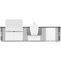12 Ft. Outdoor Living Suite  - 12 Ft. Outdoor Living Suite with Egg Shaped Smoker/Grill (Custom Countertop) view