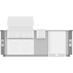 8 Ft. Outdoor Living Suite  - 8 Ft. Outdoor Living Suite with Side Burner view