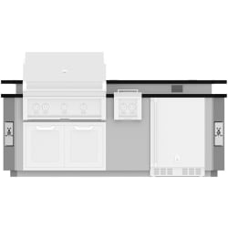 8 Ft. Outdoor Living Suite  - 8 Ft. Outdoor Living Suite with Side Burner and Bar view