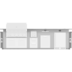 12 Ft. Outdoor Living Suite  - 12 Ft. Outdoor Living Suites with Side Burner and Bar view