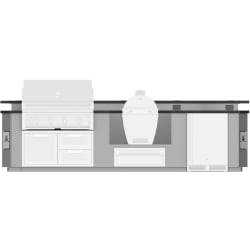12 Ft. Outdoor Living Suite  - 12 Ft. Outdoor Living Suite with Egg Shaped Smoker/Grill and Bar view