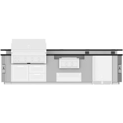 12 Ft. Outdoor Living Suite  - 12 Ft. Outdoor Living Suite with Power Burner and Bar view