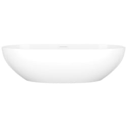 13 Inch Oval Vessel Bathroom Sink  - 13 Inch Oval Vessel Bathroom Sink with Drain Hole Center view