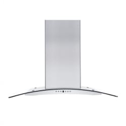 Island Mount Glass Canopy Range Hood  - Island Mount Range Hood view