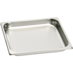 Large Stainless Steel Roaster Pan - Non-Stick Aluminum Cast-Iron, for Roasting in Ovens  - Large Stainless Steel Pan - Perforated view