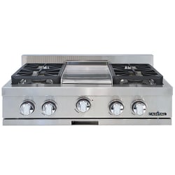 30 Inch Gas Rangetop  - 30 Inch Gas Rangetop with 4 Sealed Burners &amp; Thermo-Griddle™ view