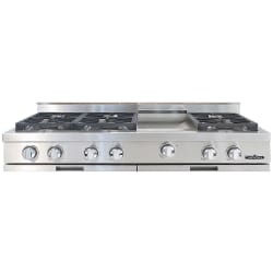 48 Inch Gas Rangetop  - 48 Inch Gas Rangetop with 6 Sealed Burners &amp; Thermo-Griddle™ view