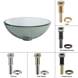 14 Inch Clear Glass Vessel Sink - Featured View view