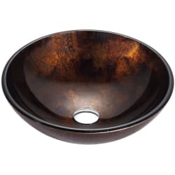 16-1/2 Inch Pluto Glass Vessel Sink - Smooth Interior with Hand Crafted Design view
