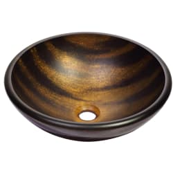 17 Inch Tempered Glass Vessel Sink - Front View view