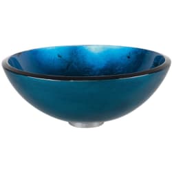 16 1/2 Inch Galaxy Blue Glass Vessel Sink - 12mm Glass Thickness view