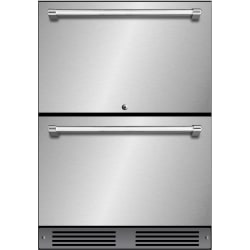 24 Inch Built-In Under-Counter Beverage Refrigerator Drawers with 5.2 Cu. Ft. Total Capacity, 132 (12oz) Can Capacity, 39dBA, Precise Temperature Control, Touch Controls, Soft-Close Drawers, Fingerprint Resistant, X-Active Air Circulation, Tri-Color LED Lighting, Sabbath Mode and Energy Star Certified: Stainless Steel, Outdoor - 24 Inch Built-In Under-Counter Beverage Refrigerator Drawers view