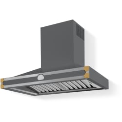 36 Inch Wall Mount Ducted Hood  - 36 Inch Wall Mount Chimney Range Hood with 600 CFM view
