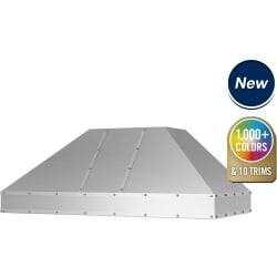 48 Inch Wall Mount Range Hood - 48 Inch Wall Mount Range Hood with 3-Speed + Booster in Front View view