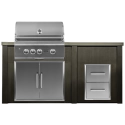 6 Ft Outdoor Kitchen Island  - outdoor island view