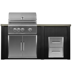 6 Ft Outdoor Kitchen Island  - outdoor island view